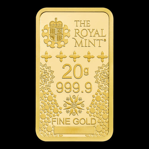 The Royal Mint 20g Kaaba Gold Bar - Includes Gift Sleeve